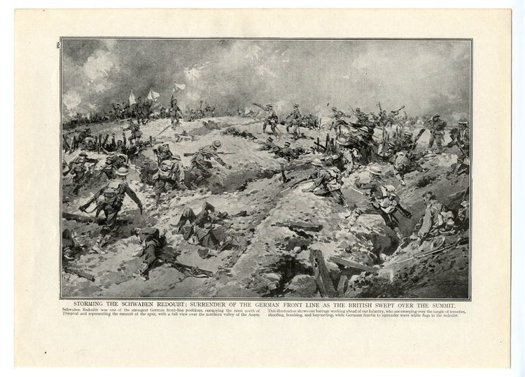 Capture of Schwaben Redoubt 1916 WW1 Print SCHWABEN REDOUBT BATTLE German Surrender SchwabenFeste