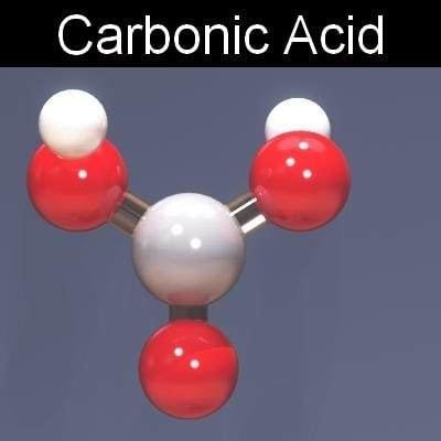 Carbonic acid 3d model molecule carbonic acid