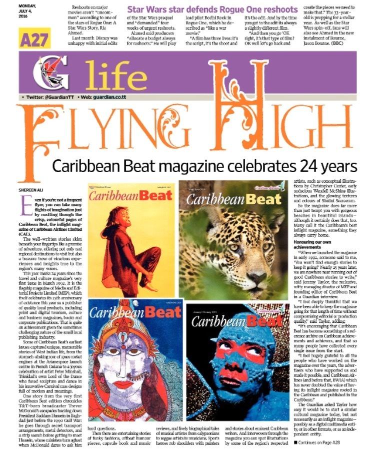 Caribbean Beat Caribbean Beat turns 24 MEP Publishers Trinidad amp Tobago