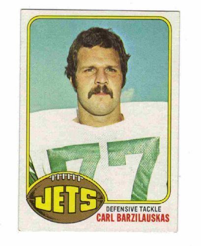 Carl Barzilauskas NEW YORK JETS Carl Barzilauskas 423 Topps 1976 NFL American