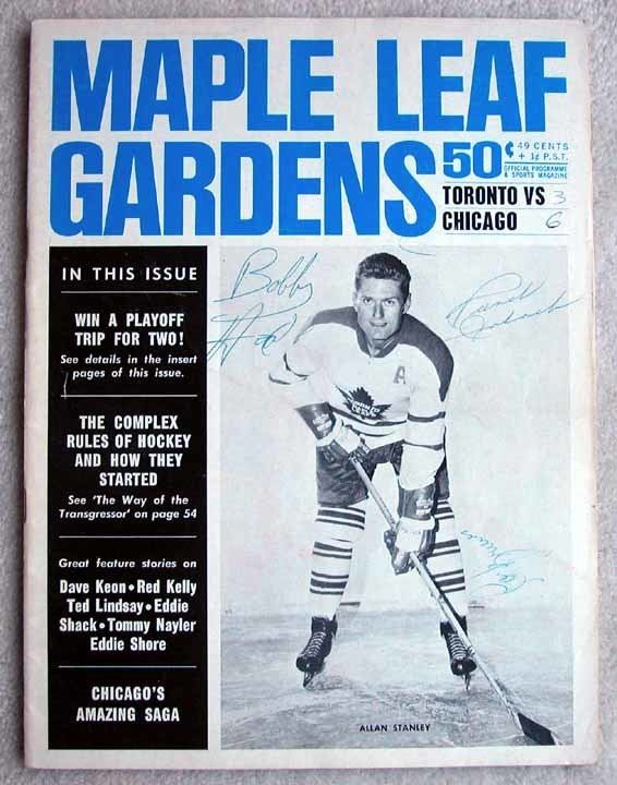 Carl Brewer February 6 1965 Toronto Maple Leafs Full Program