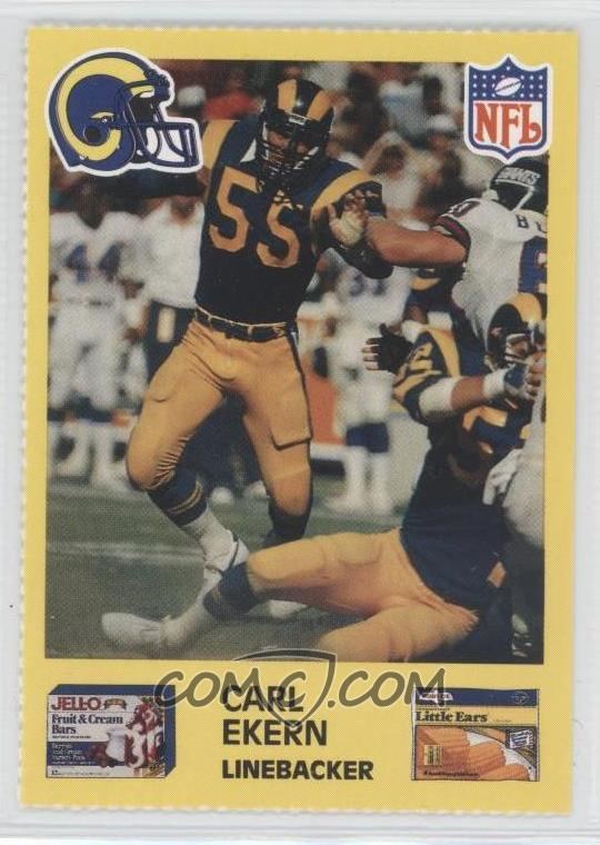 Carl Ekern 1987 JellO Los Angeles Rams Base 55 Carl Ekern COMC Card