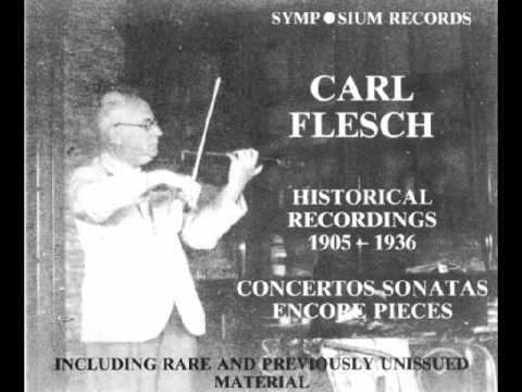 Carl Flesch N Paganini Caprice No 20 Op 1 in D Major Carl Flesch