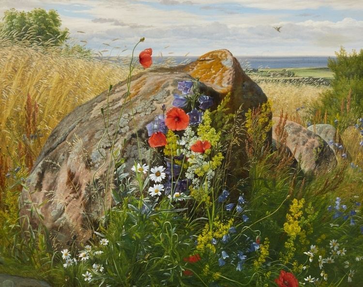 Carl Frederik Aagaard FileCarl Frederik Aagaard Wildblumen vor einem Getreidefeldjpg