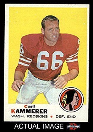 Carl Kammerer Amazoncom 1969 Topps 158 Carl Kammerer Washington Redskins