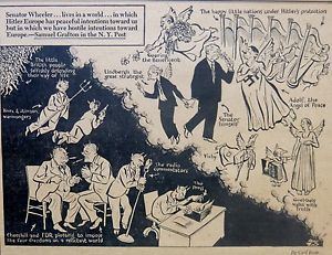 Carl Rose (cartoonist) CARL ROSE 3 X WAR CARTOON STRIPS WWII JULY 1941 PM DAILY NEWSPAPER