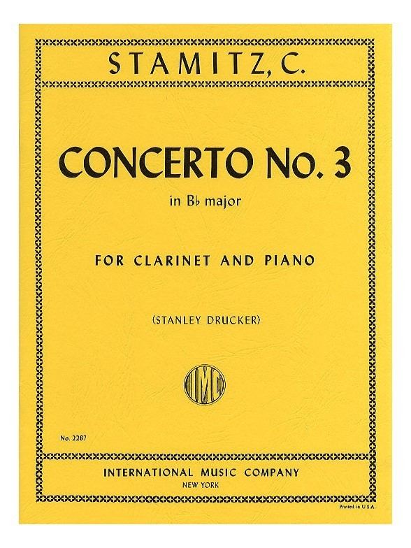 Carl Stamitz Carl Stamitz Concerto No3 in B Flat ClarinetPiano