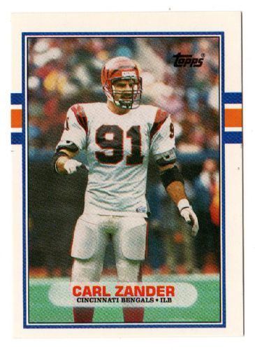 Carl Zander CINCINNATI BENGALS Carl Zander 117T 1989 Topps Card