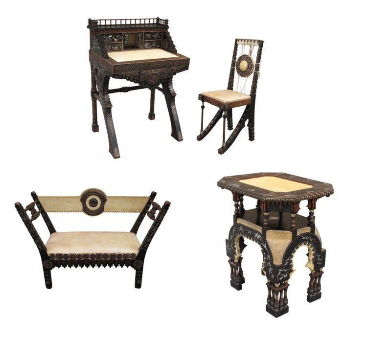 Carlo Bugatti Suite of Five Pieces By Carlo Bugatti at 1stdibs