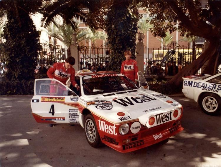 Carlo Capone Carlo Capone and Sergio Cresto next to their Lancia 037 at 1984