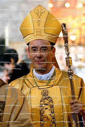 Carlo Chenis Cardinal Tarcisio Bertone attends a mass to ordain MsgrCarlo Chenis