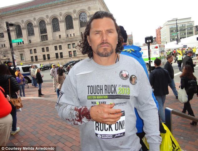 Carlos Arredondo Together strong Boston bombing victim and cowboy hat hero