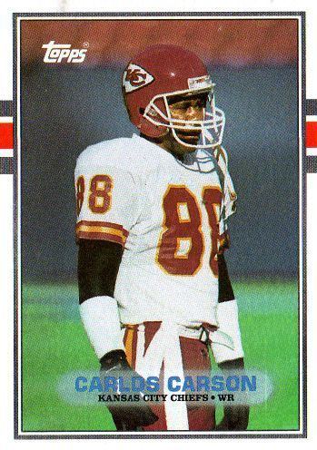 Carlos Carson KANSAS CITY CHIEFS Carlos Carson 355 TOPPS 1989 NFL American