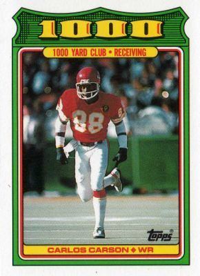 Carlos Carson KANSAS CITY CHIEFS Carlos Carson 6 TOPPS 1988 1000 Yard Club NFL