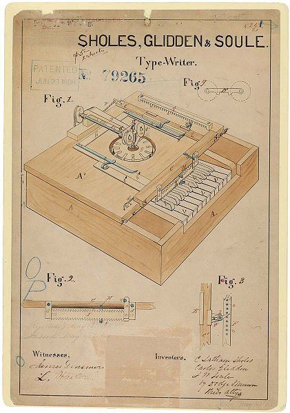 Carlos Glidden Sholes Soule Glidden Invent the First Device to Allow the