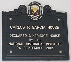 Carlos P. Garcia Heritage House httpsuploadwikimediaorgwikipediacommonsthu