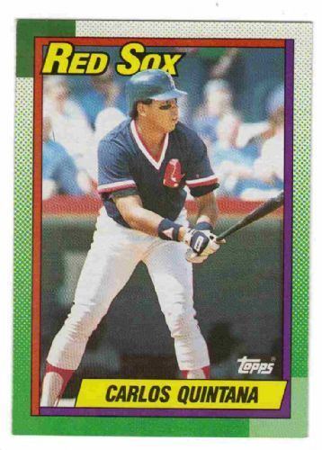 Carlos Quintana (baseball) BOSTON RED SOX Carlos Quintana 18 TOPPS 1990 Baseball Trading Card