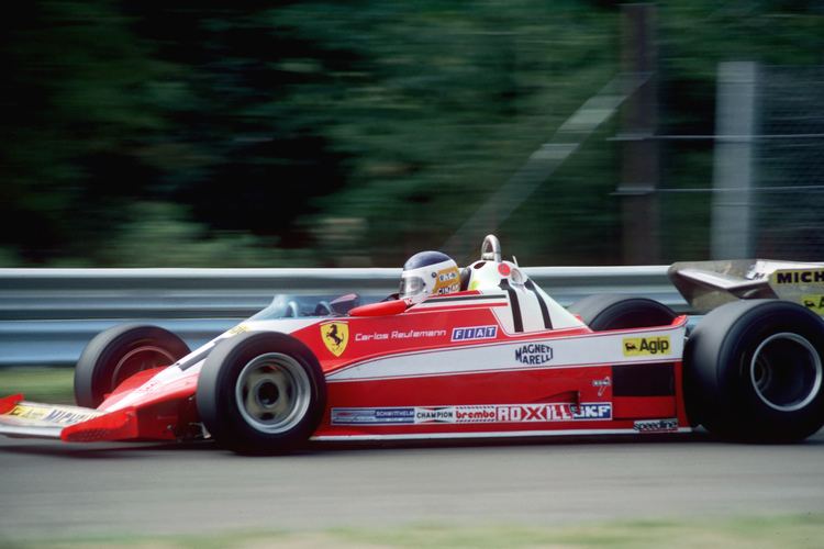 Carlos Reutemann driving a Ferrari racing car