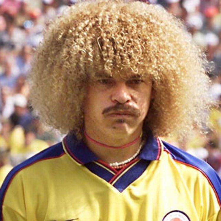 Carlos Valderrama Carlos Valderrama dyes his famous hair pink for charity