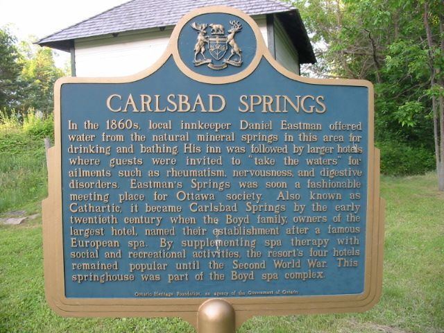 Carlsbad Springs, Ontario ephotocaptioncoma12CarlsbadSpringshistorical
