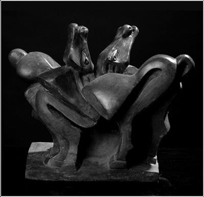 Carmel Berkson Laxmi and Vishnu as Mare and Horse Sculpture Carmel Berkson