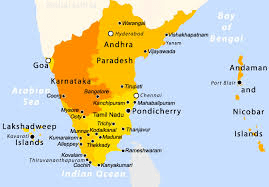 South India tourism map