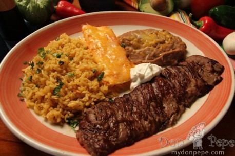 Carne a la tampiqueña Carne Asada a La Tampiquena Don Pepe Restaurant