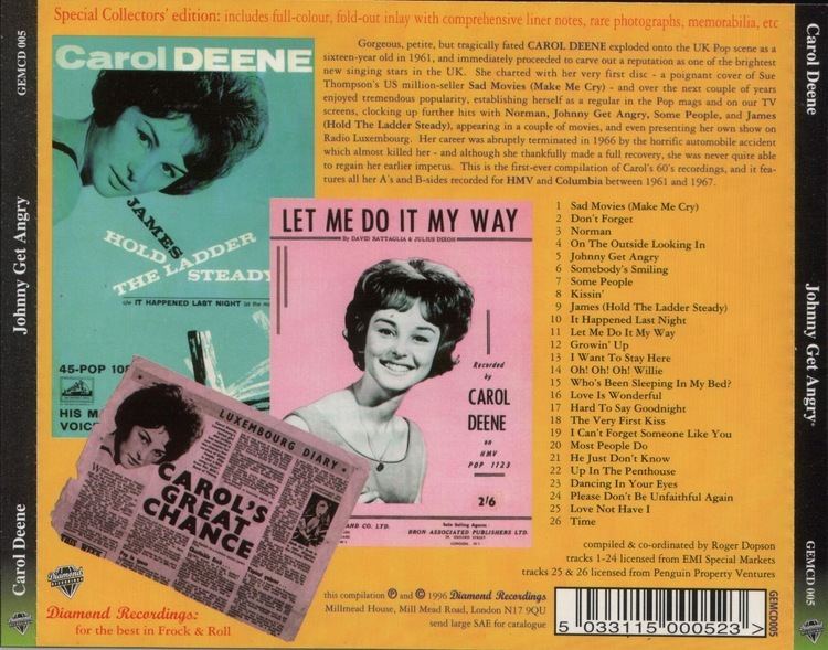 Carol Deene Music Archive Carol Deene Johnny Get Angry