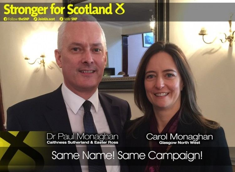 Carol Monaghan Dr Paul Monaghan MP Same Name Same Campaign