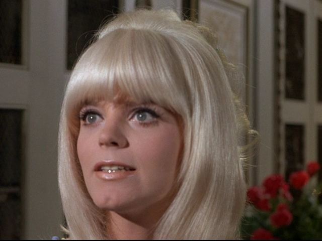 Carol Wayne with blonde hair in a scene from I Dream of Jeannie (1965 tv series)