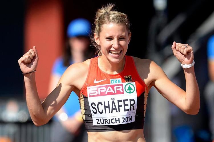 Carolin Schäfer LeichtathletikEM Carolin Schfer geht in Fhrung