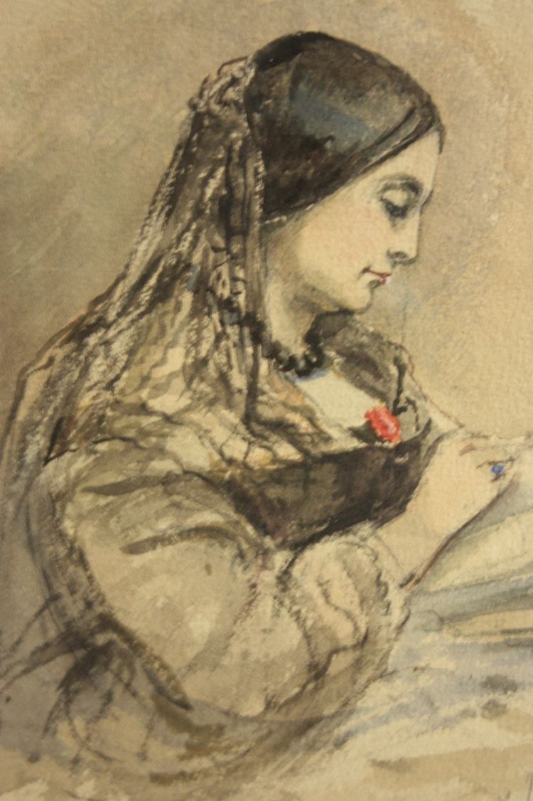 Caroline Norton FileWatercolour sketch of Caroline Norton by Emma Fergusson 1860