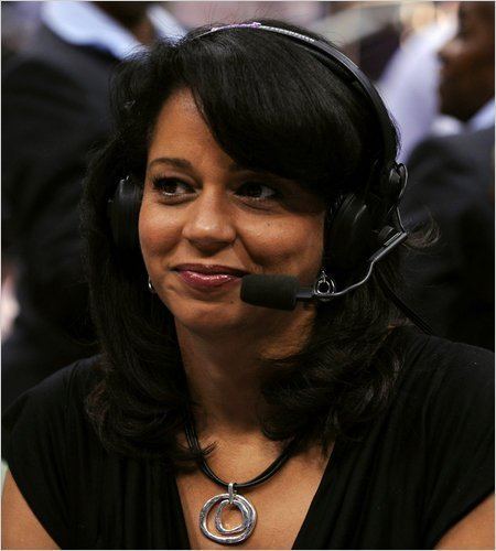 Carolyn Peck Carolyn Peck of ESPN Talking Basketball in the Air