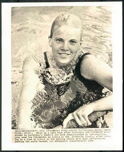 Carolyn Schuler Lynn Burke and Carolyn Schuler Female Olympic Swimmers from 1960