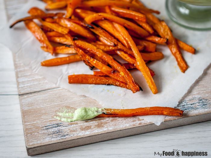 Carrot chips Ovenbaked Carrot chips My Food amp Happiness