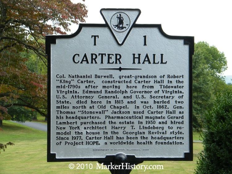 Carter Hall (Millwood, Virginia) wwwmarkerhistorycomImagesLow20Res20A20Shots