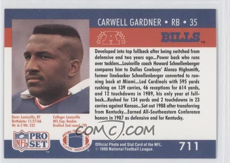 Carwell Gardner imgcomccomiFootball1990ProSet711CarwellG