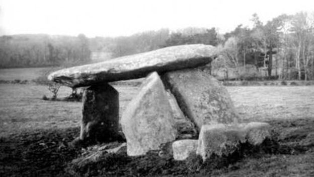 Carwynnen Quoit Ancient monument Carwynnen Quoit rebuild completed BBC News