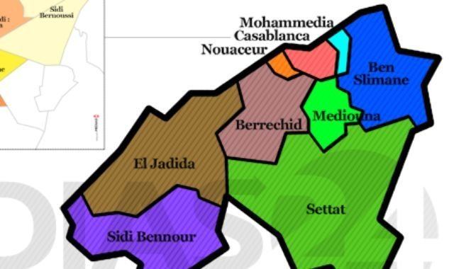 Casablanca-Settat Elections rgionales de CasablancaSettat notre carte interactive