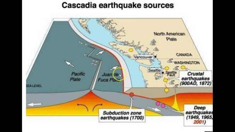 Cascadia subduction zone Cascadia Subduction Zone Drops 4 FeetMtHOOD Watch YouTube