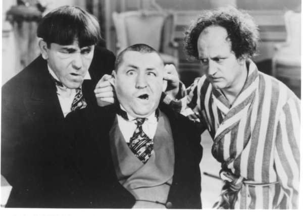 Cash and Carry (1937 film) movie scenes A 1937 short film about a crippled boy starring the Three Stooges presages the