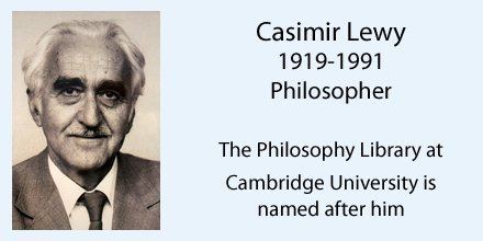 Casimir Lewy Casimir Lewy Library on Twitter Philosopher Casimir Lewy was born