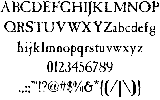 antique caslon font