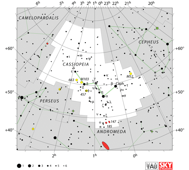 Cassiopeia (constellation) Cassiopeia Constellation Facts Myth Star Map Major Stars Deep