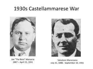 Castellammarese War PPT 1930s Castellammarese War PowerPoint Presentation ID1926580
