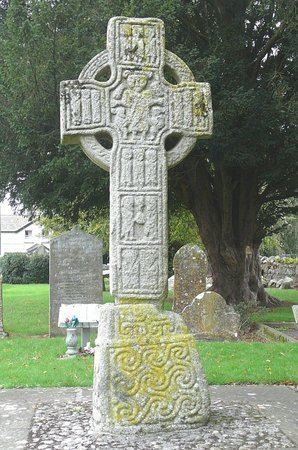 Castledermot Round Tower Celtic carvings on the Castledermot High Cross Picture of