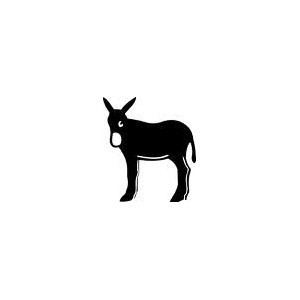 Catalan donkey Sticker catalan donkey black medium