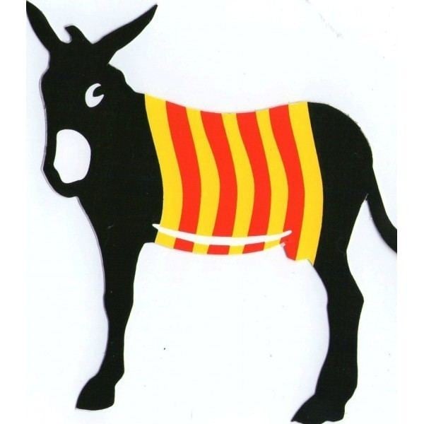 Catalan donkey Sticker donkey with the catalan flag