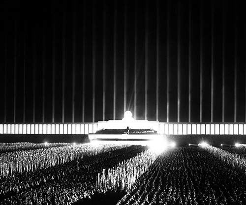 Cathedral of light The Cathedral of Light of the Nazi rallies 1937