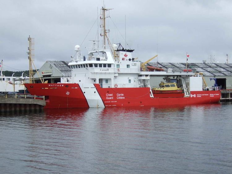 CCGS Matthew Ship Movements at St John39s and other ports in Newfoundland CCGS